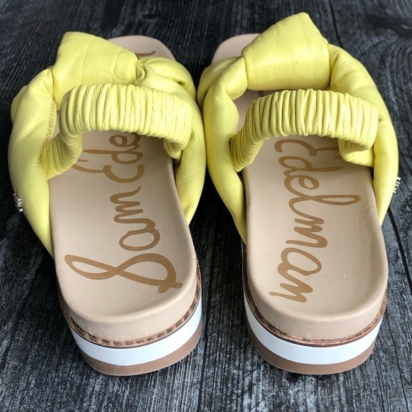 Sam Edelman Agatha Mini Yellow Knot Kids Sandals Size 13 - Picture 7 of 9